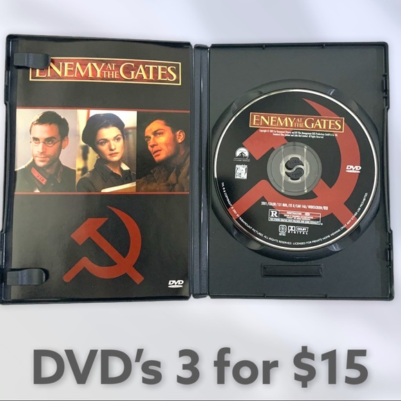 📀 Enemy at the Gates DVD movie 📀 - Picture 2 of 3